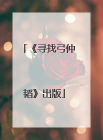 《寻找弓仲韬》出版