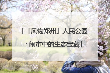 「风物郑州」人民公园：闹市中的生态宝藏