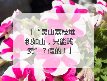 “灵山荔枝堆积如山，只能贱卖”？假的！