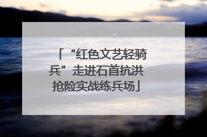 “红色文艺轻骑兵”走进石首抗洪抢险实战练兵场