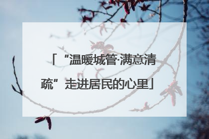 “温暖城管·满意清疏”走进居民的心里