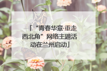 “青春华章·重走西北角”网络主题活动在兰州启动