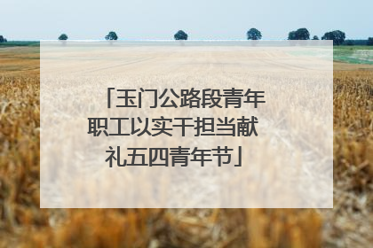 玉门公路段青年职工以实干担当献礼五四青年节