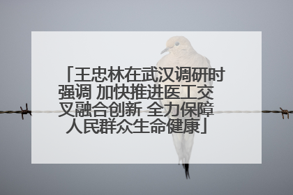 王忠林在武汉调研时强调 加快推进医工交叉融合创新 全力保障人民群众生命健康