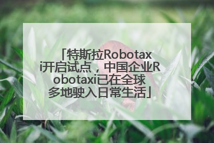 特斯拉Robotaxi开启试点，中国企业Robotaxi已在全球多地驶入日常生活