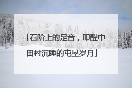 石阶上的足音，叩醒中田村沉睡的屯垦岁月