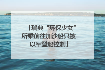 瑞典“环保少女”所乘前往加沙船只被以军登船控制