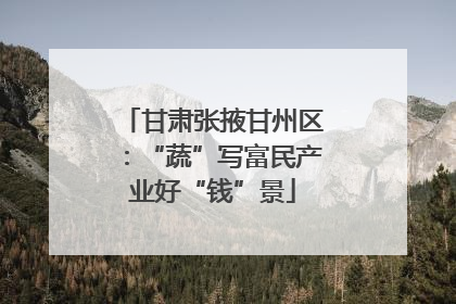 甘肃张掖甘州区：“蔬”写富民产业好“钱”景