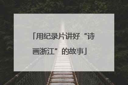 用纪录片讲好“诗画浙江”的故事