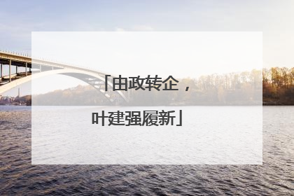 由政转企，叶建强履新