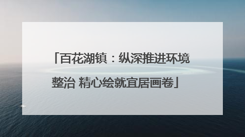 百花湖镇：纵深推进环境整治 精心绘就宜居画卷