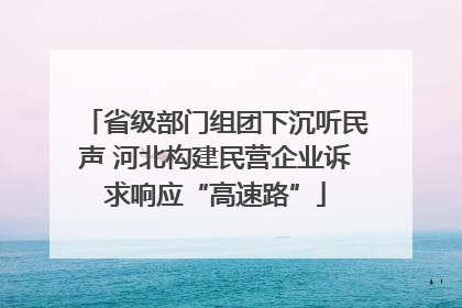 省级部门组团下沉听民声 河北构建民营企业诉求响应“高速路”