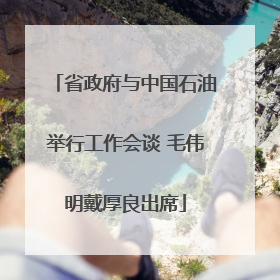 省政府与中国石油举行工作会谈 毛伟明戴厚良出席