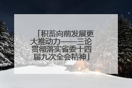 积蓄向前发展更大推动力——三论贯彻落实省委十四届九次全会精神