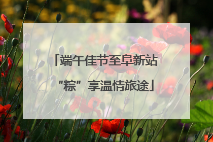 端午佳节至阜新站“粽”享温情旅途