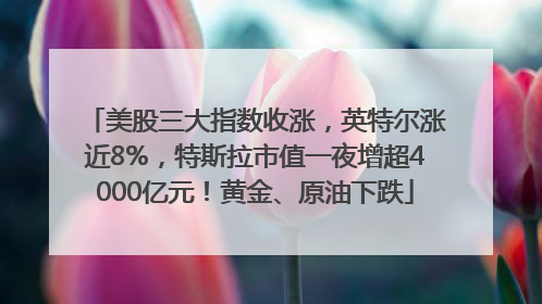 美股三大指数收涨，英特尔涨近8%，特斯拉市值一夜增超4000亿元！黄金、原油下跌