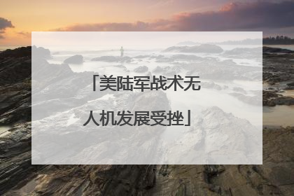 美陆军战术无人机发展受挫