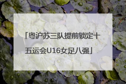 粤沪苏三队提前锁定十五运会U16女足八强