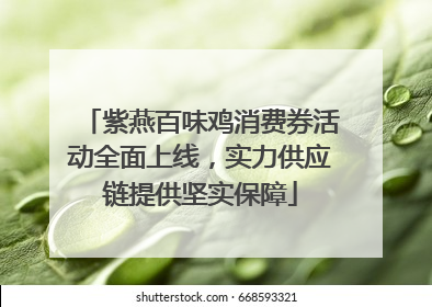 紫燕百味鸡消费券活动全面上线，实力供应链提供坚实保障