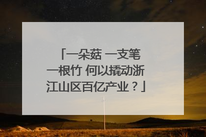 一朵菇 一支笔 一根竹 何以撬动浙江山区百亿产业？