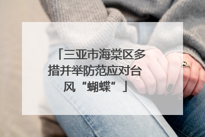三亚市海棠区多措并举防范应对台风“蝴蝶”