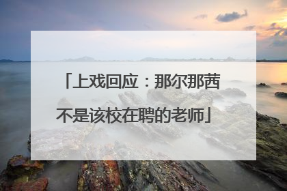 上戏回应：那尔那茜不是该校在聘的老师