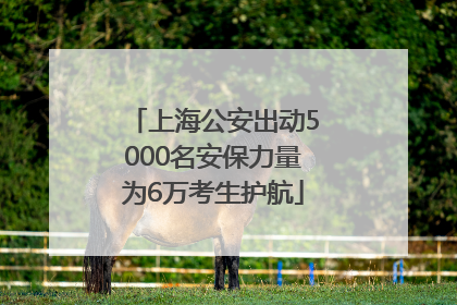 上海公安出动5000名安保力量为6万考生护航