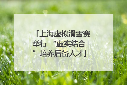 上海虚拟滑雪赛举行 “虚实结合”培养后备人才