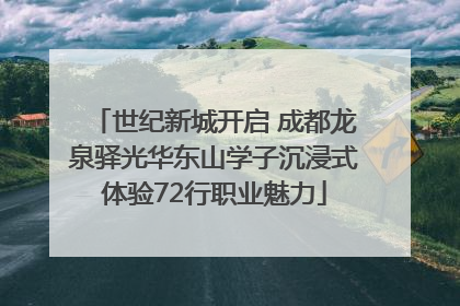 世纪新城开启 成都龙泉驿光华东山学子沉浸式体验72行职业魅力