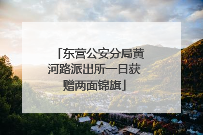 东营公安分局黄河路派出所一日获赠两面锦旗