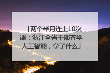 两个半月连上10次课：浙江全省干部齐学人工智能，学了什么