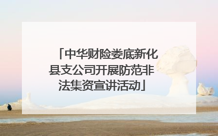中华财险娄底新化县支公司开展防范非法集资宣讲活动
