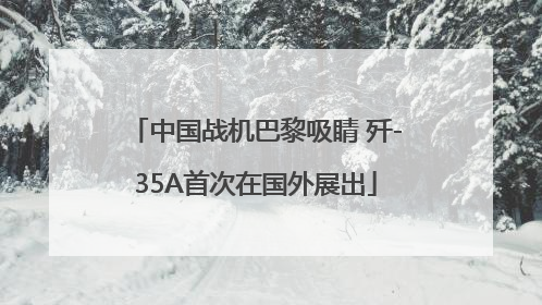 中国战机巴黎吸睛 歼-35A首次在国外展出
