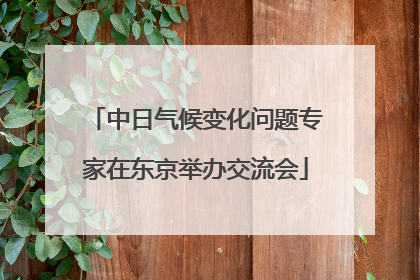 中日气候变化问题专家在东京举办交流会