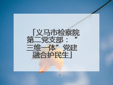义马市检察院第二党支部：“三维一体”党建融合护民生