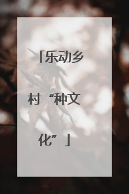 乐动乡村“种文化”
