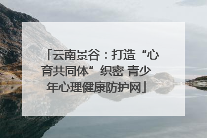云南景谷：打造“心育共同体”织密 青少年心理健康防护网