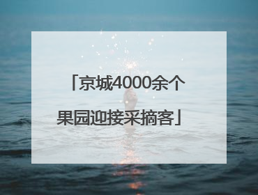 京城4000余个果园迎接采摘客