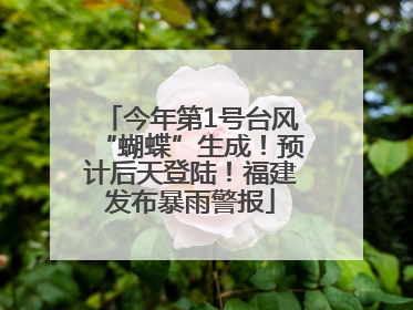 今年第1号台风“蝴蝶”生成！预计后天登陆！福建发布暴雨警报