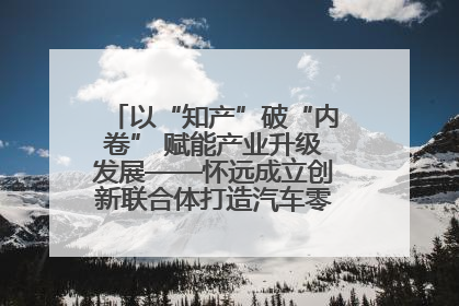 以“知产”破“内卷” 赋能产业升级发展——怀远成立创新联合体打造汽车零部件产业新高地
