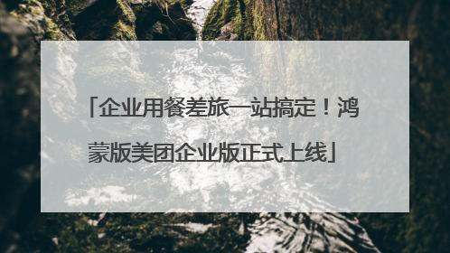 企业用餐差旅一站搞定！鸿蒙版美团企业版正式上线