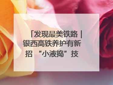 发现最美铁路｜银西高铁养护有新招 “小液捣”技术安全又准确