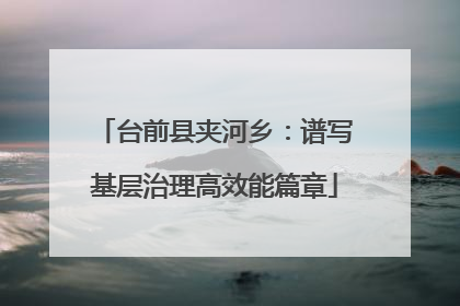 台前县夹河乡：谱写基层治理高效能篇章