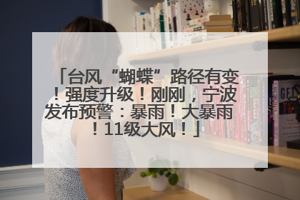 台风“蝴蝶”路径有变！强度升级！刚刚，宁波发布预警：暴雨！大暴雨！11级大风！