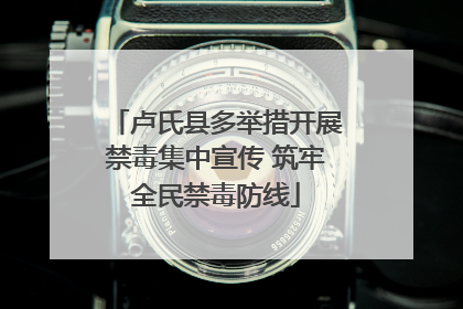 卢氏县多举措开展禁毒集中宣传 筑牢全民禁毒防线