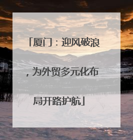 厦门：迎风破浪，为外贸多元化布局开路护航
