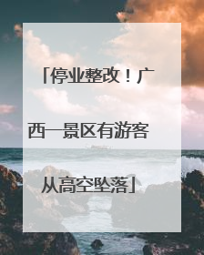 停业整改！广西一景区有游客从高空坠落