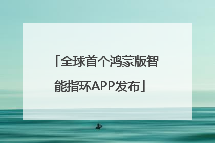 全球首个鸿蒙版智能指环APP发布