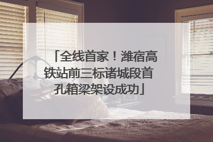 全线首家！潍宿高铁站前三标诸城段首孔箱梁架设成功