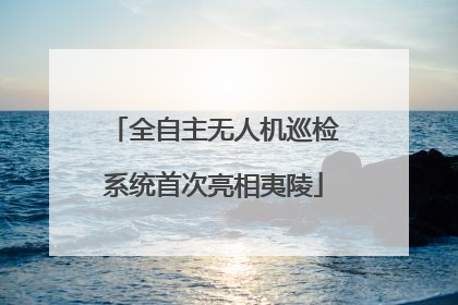 全自主无人机巡检系统首次亮相夷陵